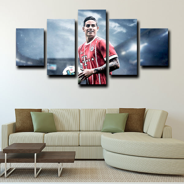 Bayern Wing Forward Rodríguez Canvas Wall Art