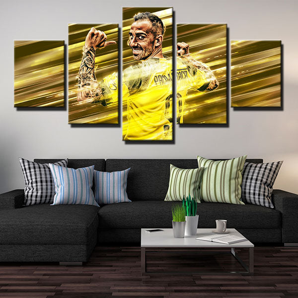 Borussia Dortmund Fc Cool Forward Paco Alcacer Canvas Wall Art