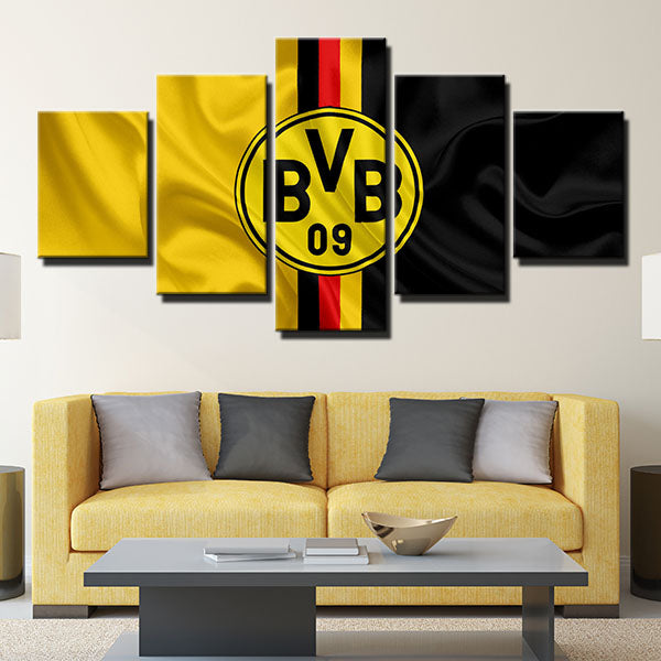 Borussia Dortmund Fc Emblem Canvas Wall Art