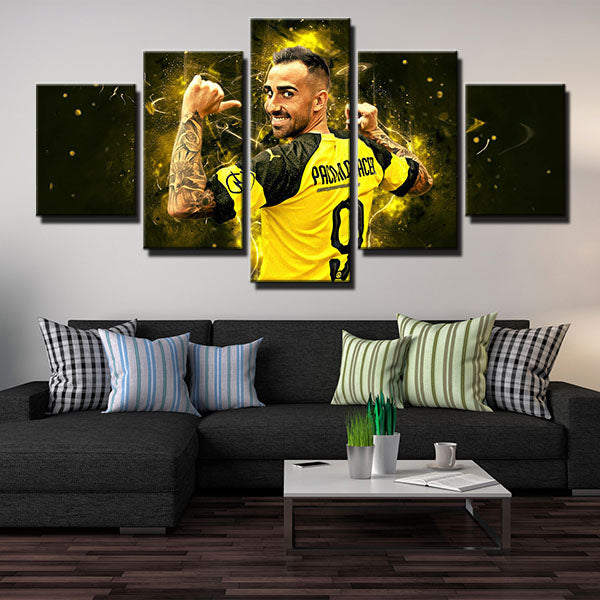 Borussia Dortmund Fc Forward Paco Alcacer Canvas Wall Art