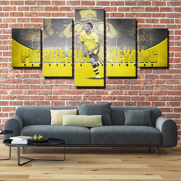 Borussia Dortmund Fc Forward Pierre-Emerick Aubameyang Canvas Wall Art