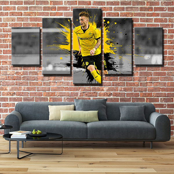 Borussia Dortmund Fc Forward Rolls Marco Reus Canvas Wall Art