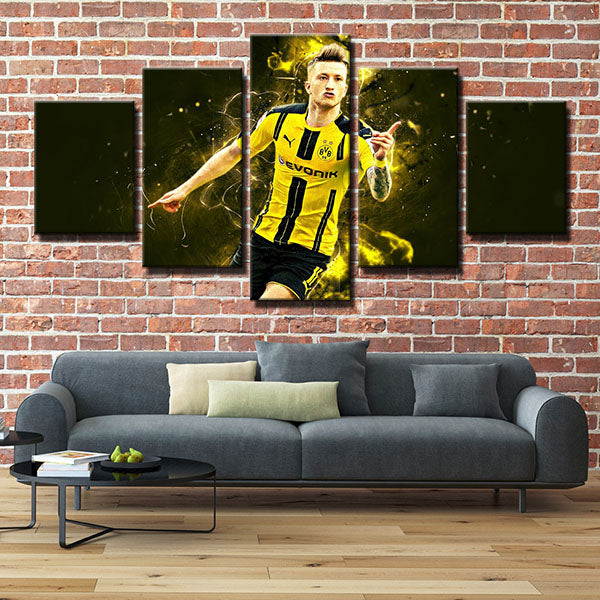 Borussia Dortmund Fc Forward Woody Woodpecker Canvas Wall Art