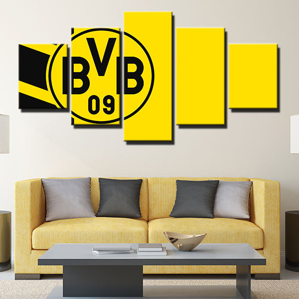 Borussia Dortmund Fc Left Emblem Canvas Wall Art