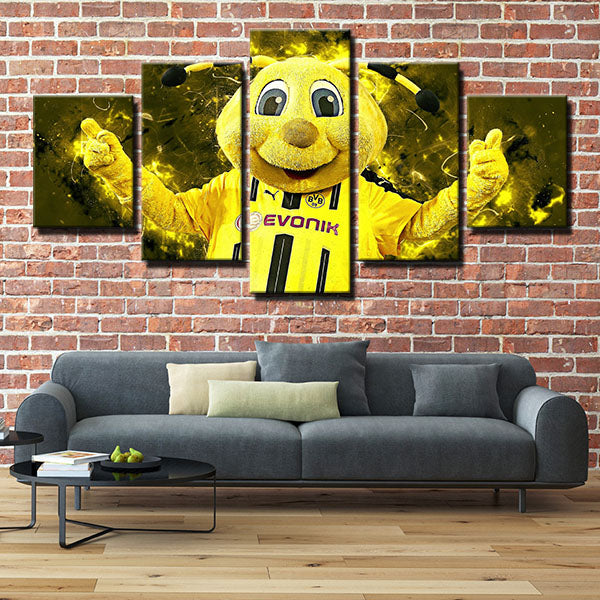 Borussia Dortmund Fc Yellow Image Canvas Wall Art