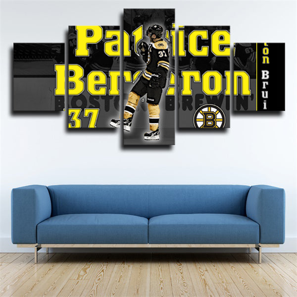 Boston Bruins Centre Patrice Bergeron Canvas Wall Art