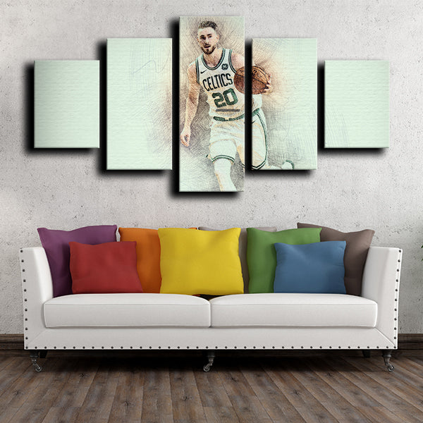 Boston Celtics Full Back G-Time Gordon Hayward Canvas Wall Art