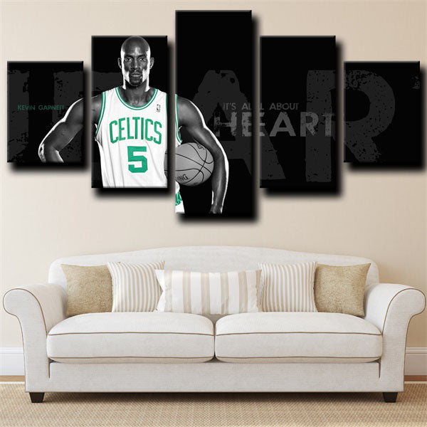 Boston Celtics Guard The Franchise Kevin Garnett Canvas Wall Art