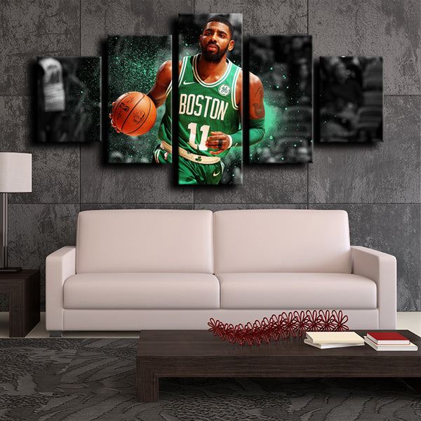 Boston Celtics Mvp Uncle Drew Kyrie Andrew Irving Green Canvas Wall Art