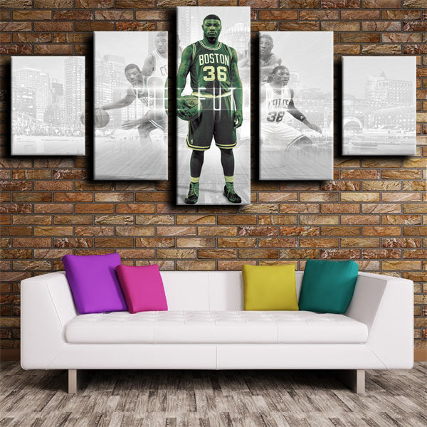 Boston Celtics Point Guard Marcus Smart Canvas Wall Art