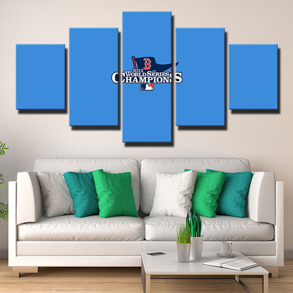 Boston Red Sox Blue Logo Canvas Wall Art Boston Red Sox Blue Logo Canvas Wall Art