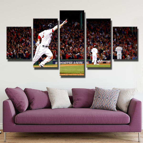 Boston Red Sox First Baseman 2-Bags Mitch Moreland Canvas Wall Art
