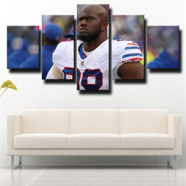 Buffalo Bills Defensive End Alex Carrington Canvas Wall Art