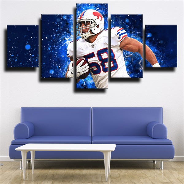 Buffalo Bills Linebacker Matt Milano Canvas Wall Art