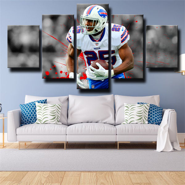 Buffalo Bills No.25 Running Back Shady Lesean Mccoy Canvas Wall Art