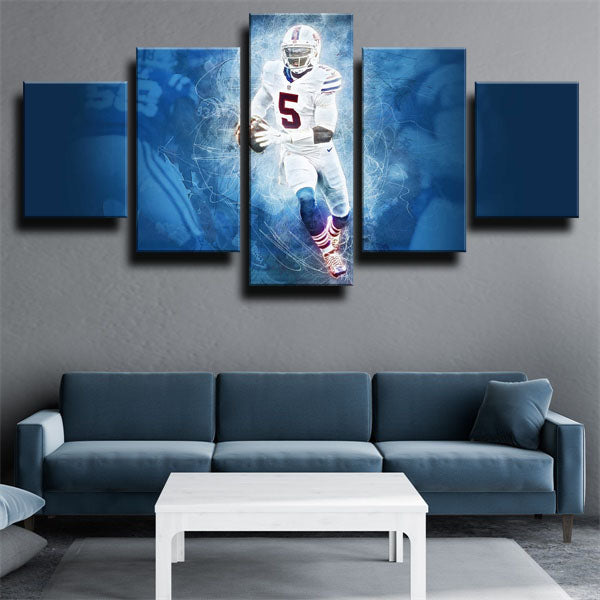 Buffalo Bills Quarterback Matt Barkley Blue Canvas Wall Art