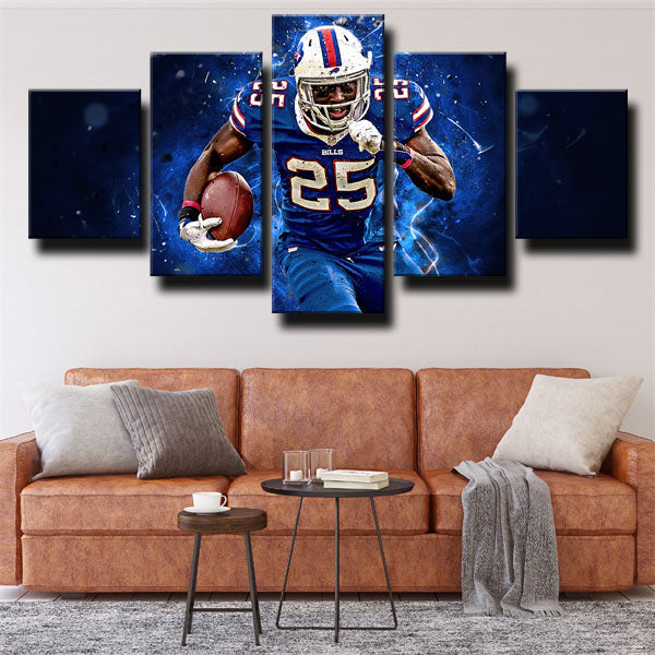Buffalo Bills Running Back No.25 Shady Lesean Mccoy Canvas Wall Art