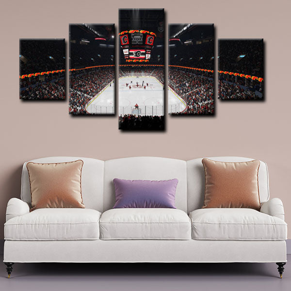 Calgary Flames Court Canvas Wall Art Calgary Flames Court Canvas Wall Art