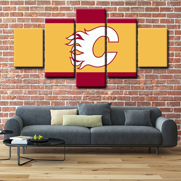 Calgary Flames Emblem Canvas Wall Art Calgary Flames Emblem Canvas Wall Art