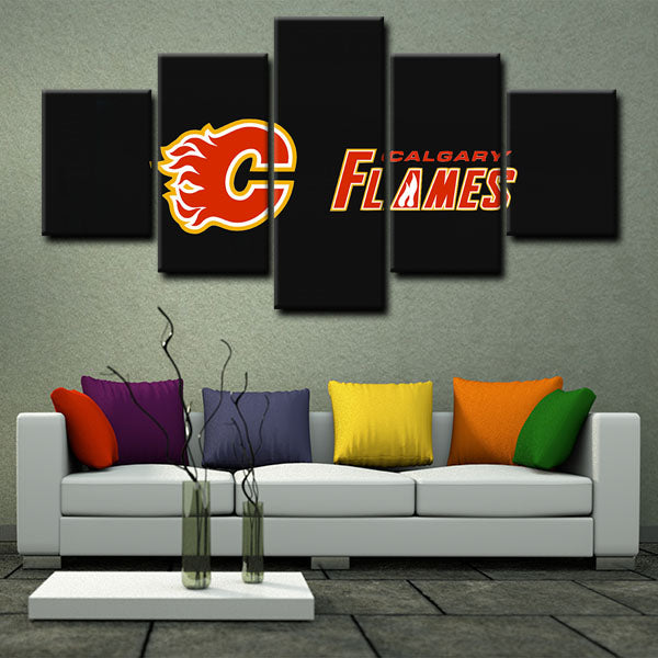 Calgary Flames Emblem Canvas Wall Art Calgary Flames Emblem Canvas Wall Art