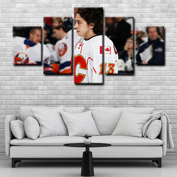 Calgary Flames Left Wing Johnny Gaudreau Johnny Hockey Canvas Wall Art Calgary Flames Left Wing Johnny Gaudreau Johnny Hockey Canvas Wall Art
