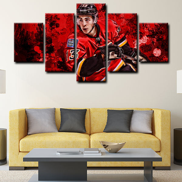 Calgary Flames Left Wing Johnny Gaudreau Johnny Hockey Canvas Wall Art Calgary Flames Left Wing Johnny Gaudreau Johnny Hockey Canvas Wall Art