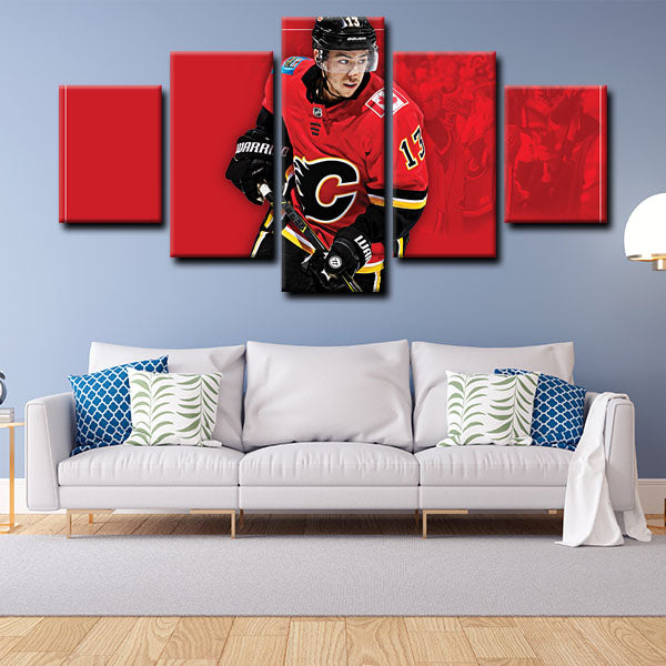 Calgary Flames Left Wing Johnny Gaudreau Johnny Hockey Canvas Wall Art Calgary Flames Left Wing Johnny Gaudreau Johnny Hockey Canvas Wall Art