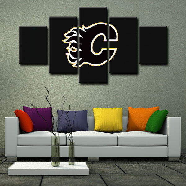 Calgary Flames Logo Canvas Wall Art Calgary Flames Logo Canvas Wall Art