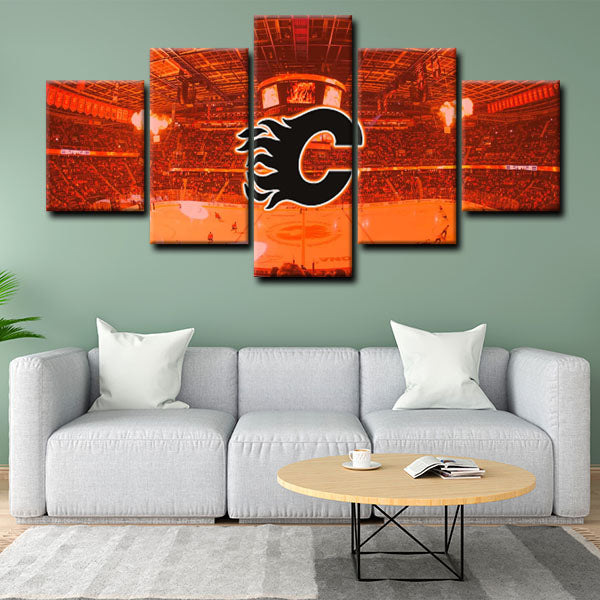 Calgary Flames Symbol Canvas Wall Art Calgary Flames Symbol Canvas Wall Art