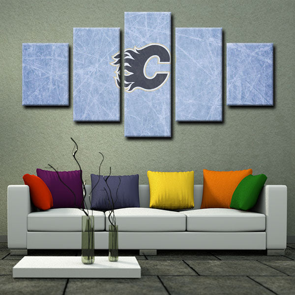 Calgary Flames Symbol Canvas Wall Art Calgary Flames Symbol Canvas Wall Art