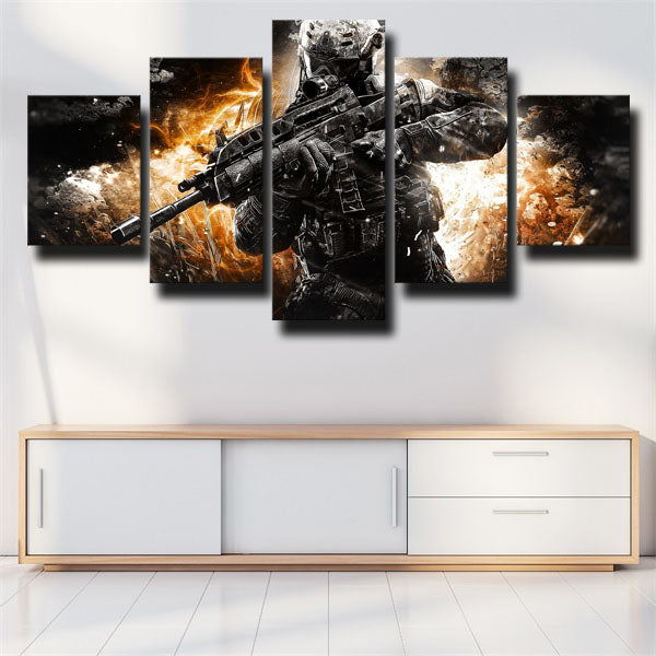 Call Of Duty Black Ops Ii Black Man Canvas Wall Art