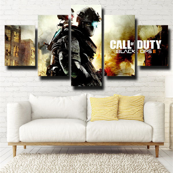 Call Of Duty Soldier In War Canvas Wall Art