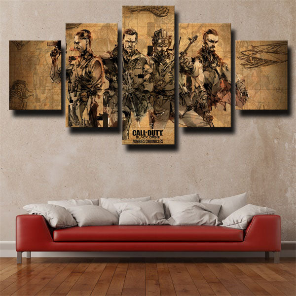 Call Of Duty Black Ops Iii Full Characters Canvas Wall Art