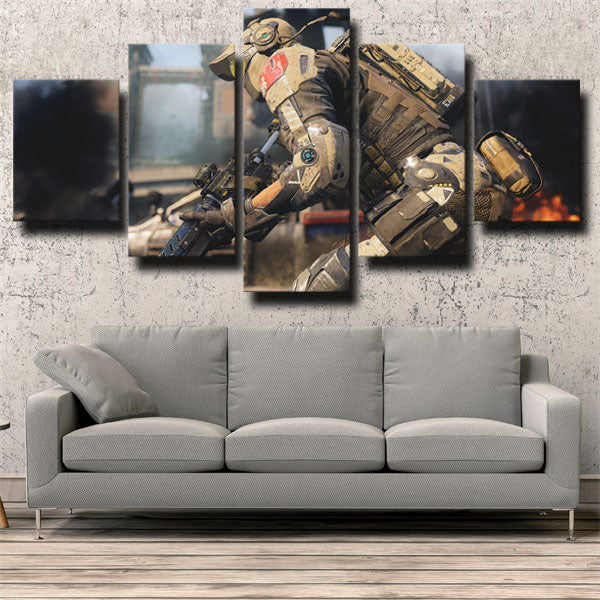 Male Character Soldier Canvas Wall Art