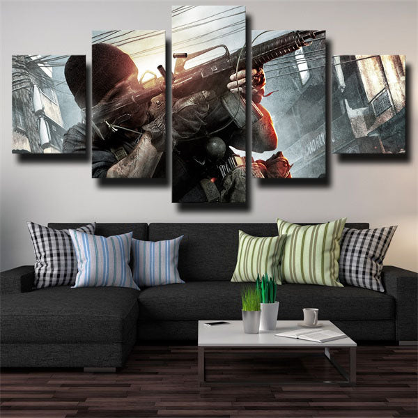 Male Role Shooting Canvas Wall Art
