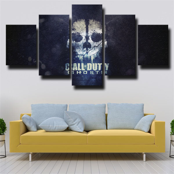 Ghosts Skeleton Emblem Canvas Wall Art