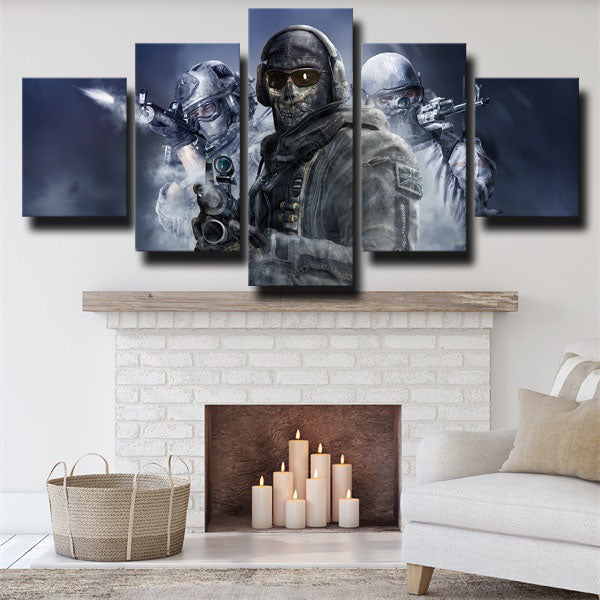 Call Of Duty Simon Ghost Riley Canvas Wall Art