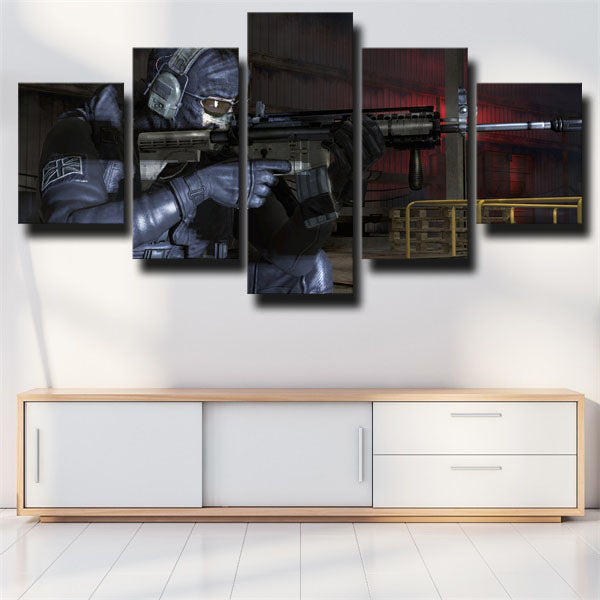 Simon Ghost Riley Shooting Canvas Wall Art