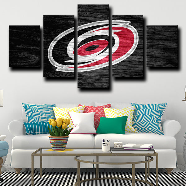 Carolina Hurricanes Black Canvas Wall Art