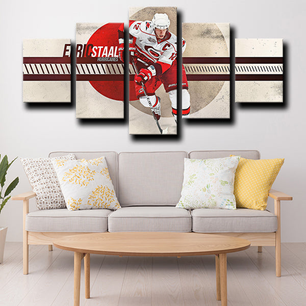 Carolina Hurricanes Centre Staalsy Eric Staal Canvas Wall Art