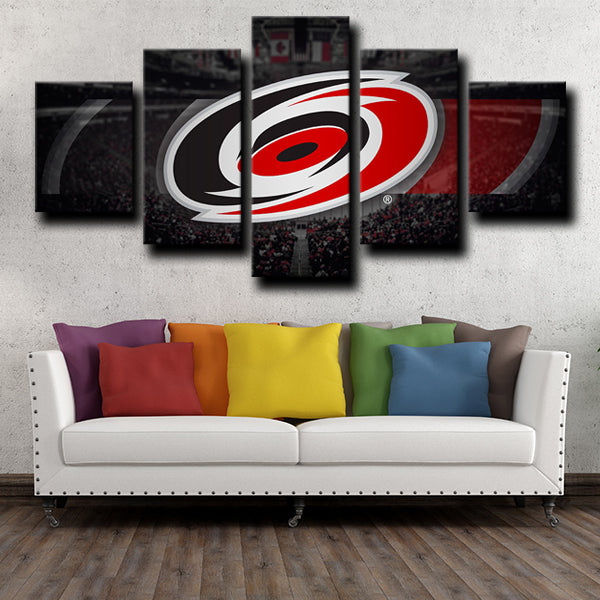 Carolina Hurricanes Logo Badge Canvas Wall Art