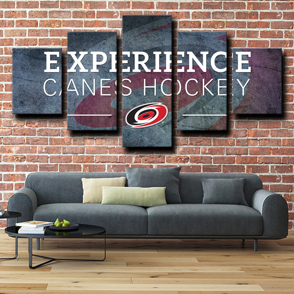 Carolina Hurricanes Logo Crest Dark Canvas Wall Art