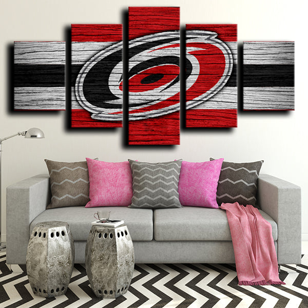 Carolina Hurricanes Logo Emblem Canvas Wall Art