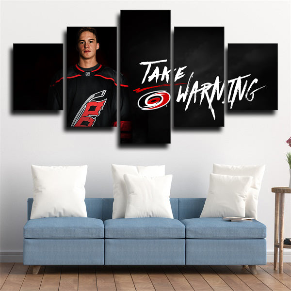 Carolina Hurricanes Right Wing Andrei Svechnikov Canvas Wall Art
