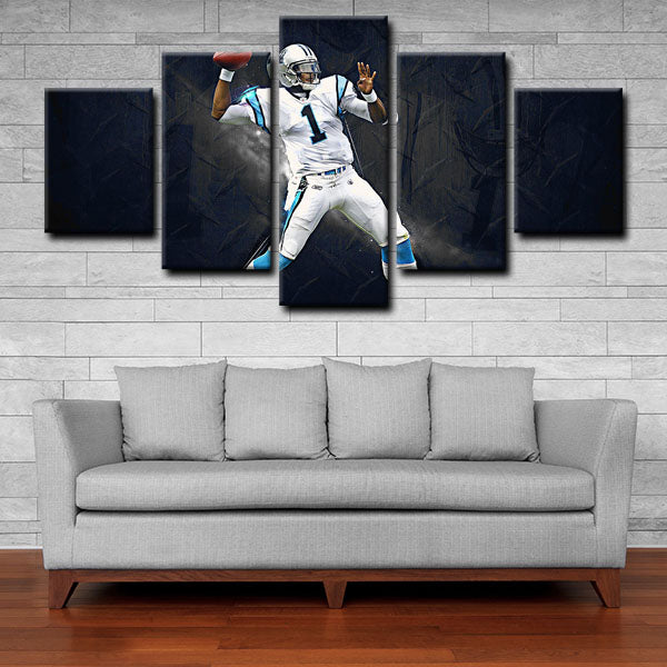 Carolina Panthers Quarterback Superman Cam Newton Canvas Wall Art