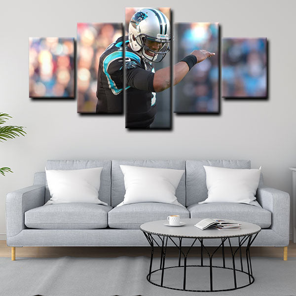 Carolina Panthers Quarterback Superman Cam Newton Canvas Wall Art