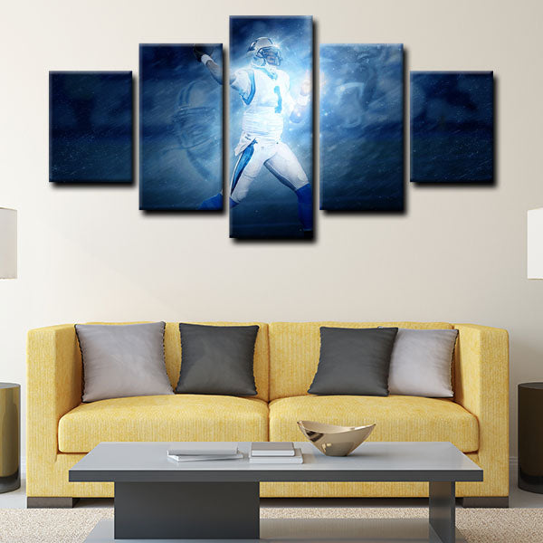 Carolina Panthers Quarterback Superman Cam Newton Canvas Wall Art