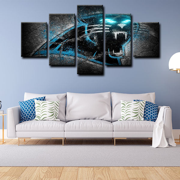 Carolina Panthers Symbol Canvas Wall Art Carolina Panthers Symbol Canvas Wall Art