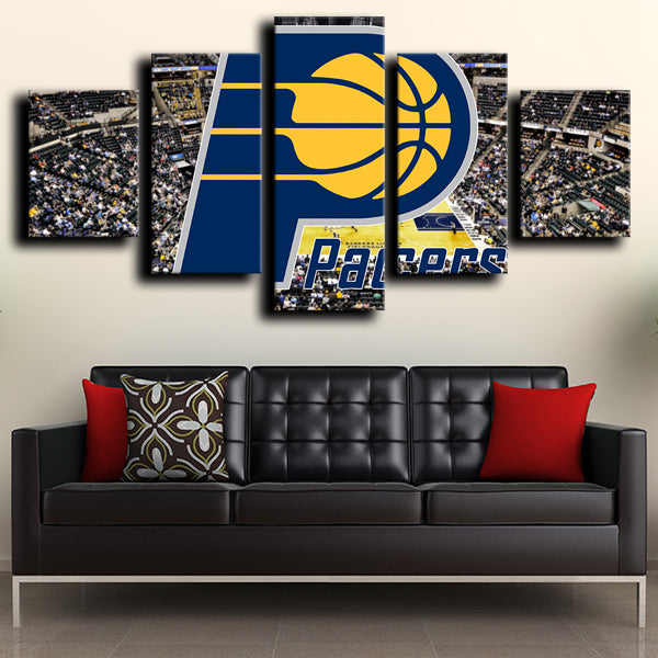 Champion Pacers Logo Crest Canvas Wall Art
