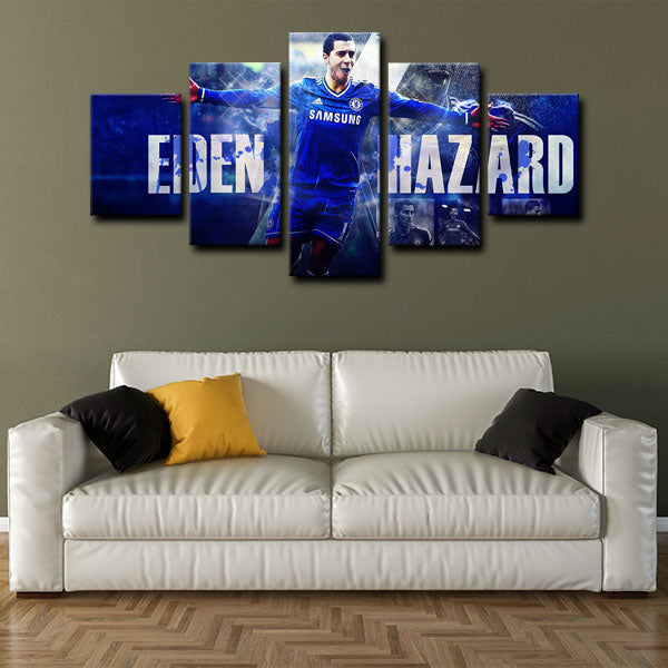 Chelsea Attacking Midfielder Feisty Hazard Canvas Wall Art